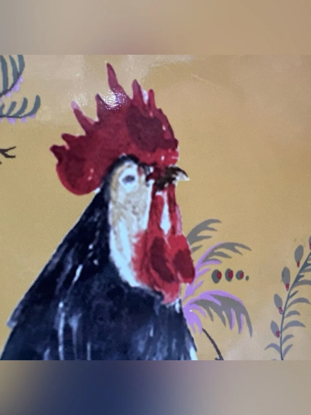 Williams-Sonoma Rooster Francais Cork Backed Hard Placemats Set of 2 16x12 in